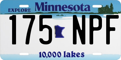 MN license plate 175NPF