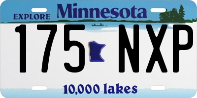 MN license plate 175NXP