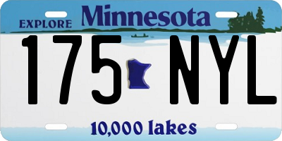 MN license plate 175NYL