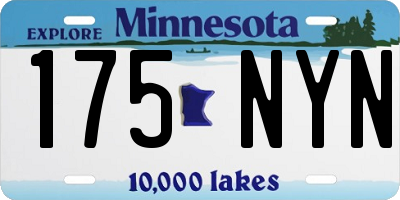 MN license plate 175NYN
