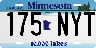 MN license plate 175NYT
