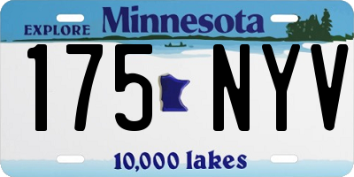 MN license plate 175NYV