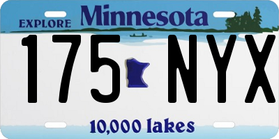 MN license plate 175NYX