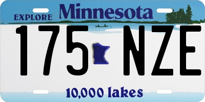 MN license plate 175NZE