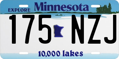MN license plate 175NZJ