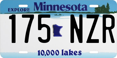 MN license plate 175NZR