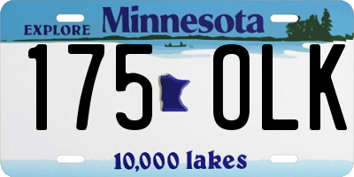 MN license plate 175OLK