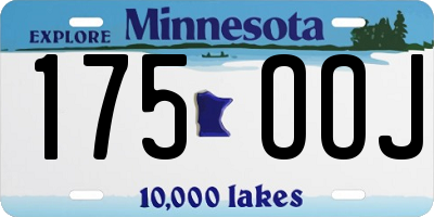 MN license plate 175OOJ