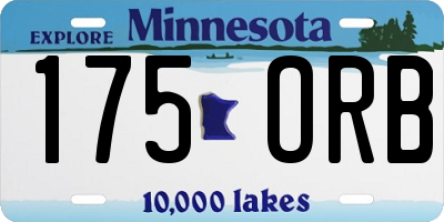MN license plate 175ORB