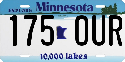 MN license plate 175OUR