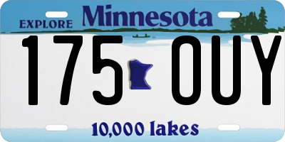 MN license plate 175OUY