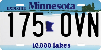 MN license plate 175OVN