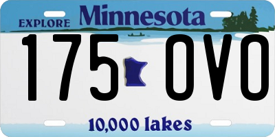MN license plate 175OVO