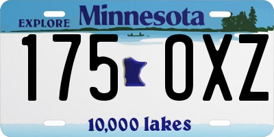 MN license plate 175OXZ