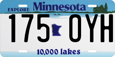 MN license plate 175OYH