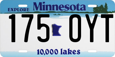 MN license plate 175OYT