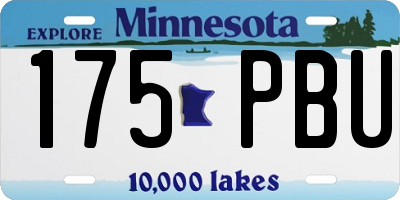 MN license plate 175PBU