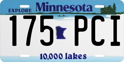 MN license plate 175PCI