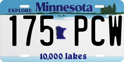 MN license plate 175PCW