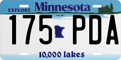 MN license plate 175PDA