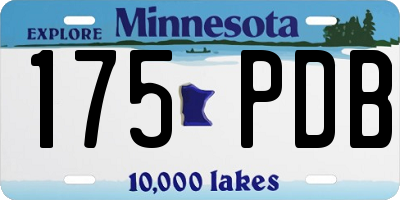 MN license plate 175PDB