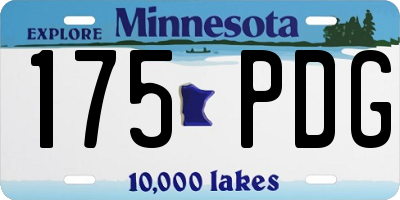 MN license plate 175PDG