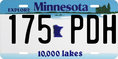 MN license plate 175PDH