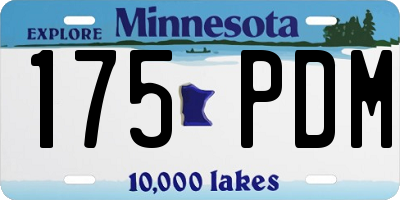 MN license plate 175PDM