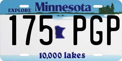 MN license plate 175PGP