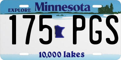 MN license plate 175PGS