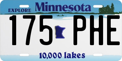MN license plate 175PHE