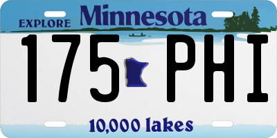 MN license plate 175PHI