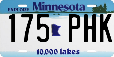 MN license plate 175PHK
