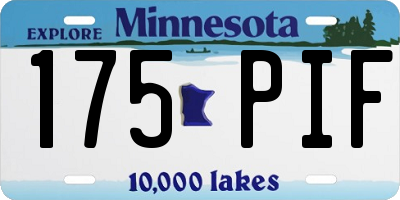 MN license plate 175PIF