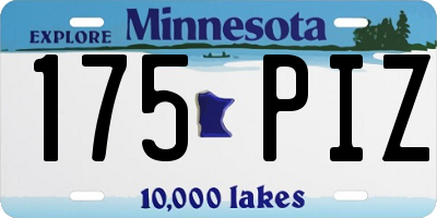MN license plate 175PIZ