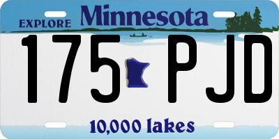 MN license plate 175PJD
