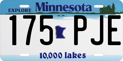 MN license plate 175PJE