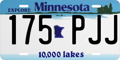 MN license plate 175PJJ