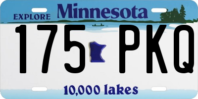 MN license plate 175PKQ