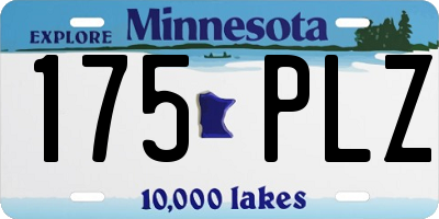 MN license plate 175PLZ
