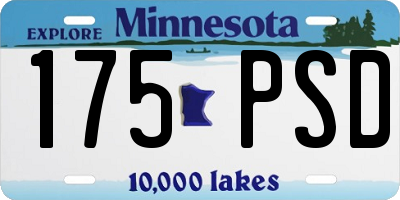 MN license plate 175PSD