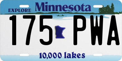 MN license plate 175PWA
