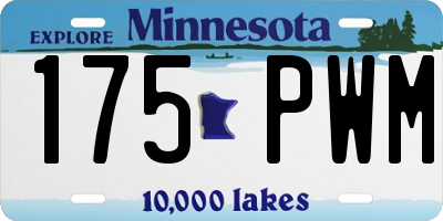 MN license plate 175PWM