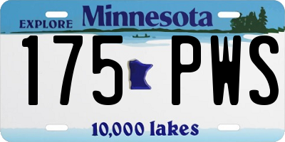 MN license plate 175PWS