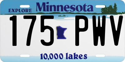 MN license plate 175PWV