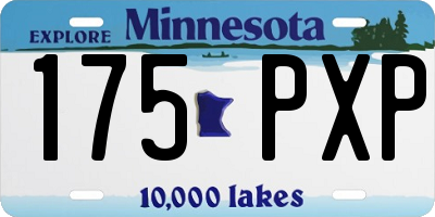 MN license plate 175PXP