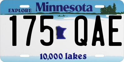 MN license plate 175QAE
