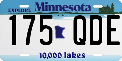 MN license plate 175QDE