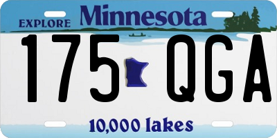 MN license plate 175QGA