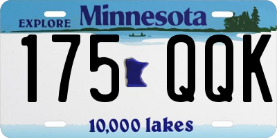 MN license plate 175QQK